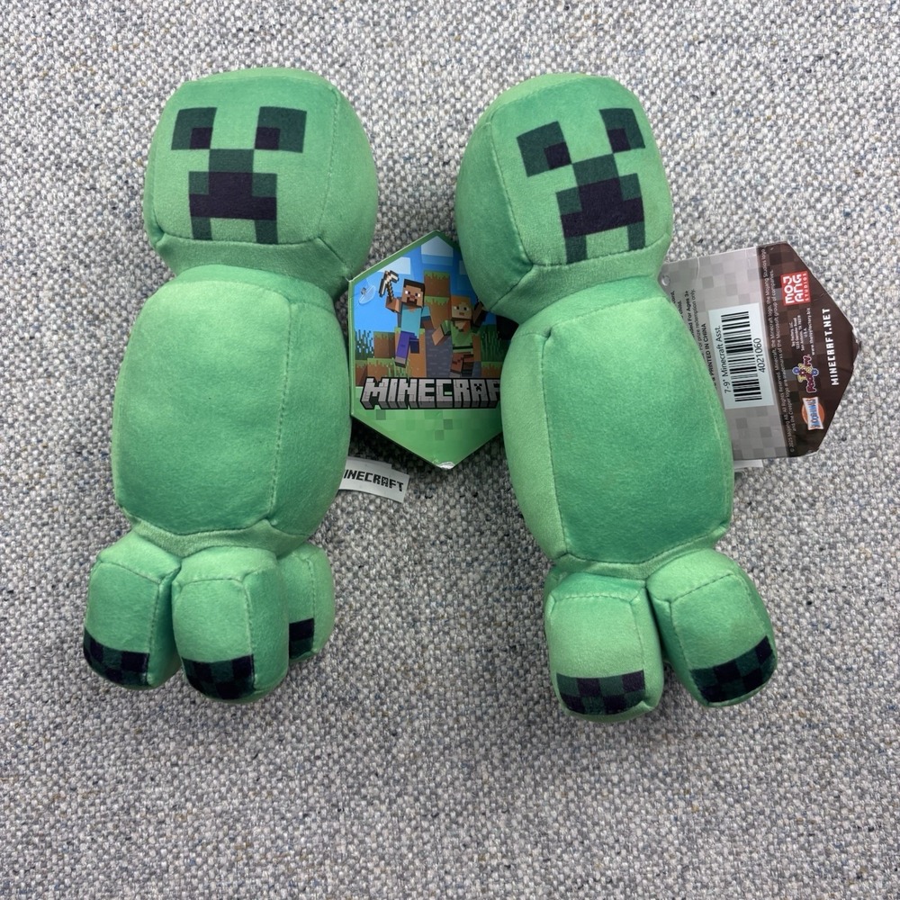 Minecraft Mojang Plush Lot- Creeper 8" Creepers X2 2014 Collection Soft Toy